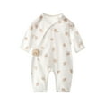 thumbnail image 1 of Bovxnpu Baby Girl Bodysuit, Infant Baby Cotton Bodysuits, Newborn Summer Thin Clothes Long Sleeved Air-conditioned Clothes Jumpsuit Crawling Clothes Clothes 3 Months, 1 of 3