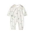 thumbnail image 1 of Bovxnpu Baby Girl Bodysuit, Infant Baby Cotton Bodysuits, Newborn Summer Thin Clothes Long Sleeved Air-conditioned Clothes Jumpsuit Crawling Clothes Clothes 0-1 Month, 1 of 7