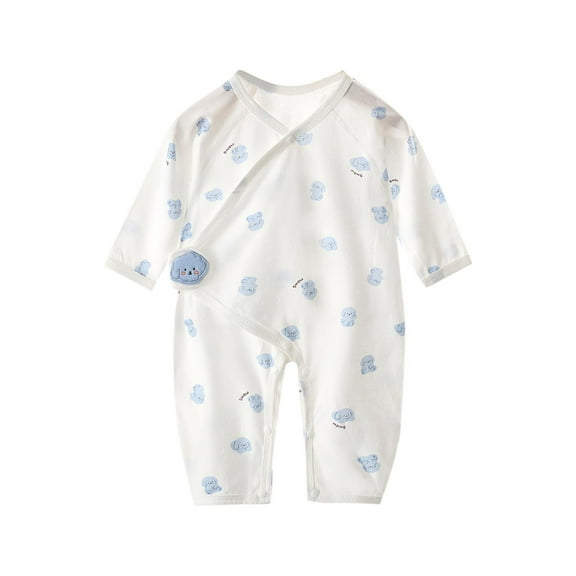 Bovxnpu Baby Girl Bodysuit, Infant Baby Cotton Bodysuits, Newborn Summer Thin Clothes Long Sleeved Air-conditioned Clothes Jumpsuit Crawling Clothes Clothes 0-1 Month