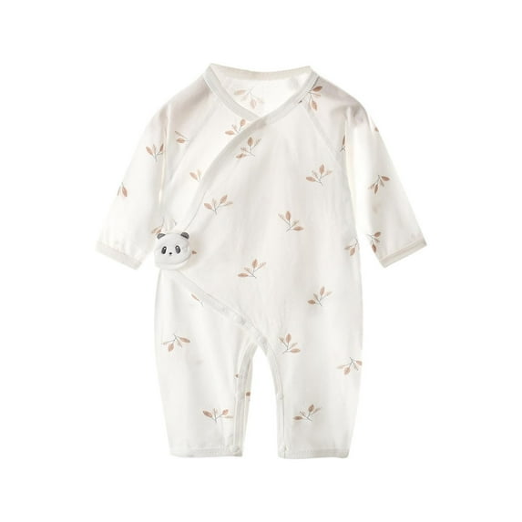 Bovxnpu Baby Girl Bodysuit, Infant Baby Cotton Bodysuits, Newborn Summer Thin Clothes Long Sleeved Air-conditioned Clothes Jumpsuit Crawling Clothes Clothes 1-3 Months