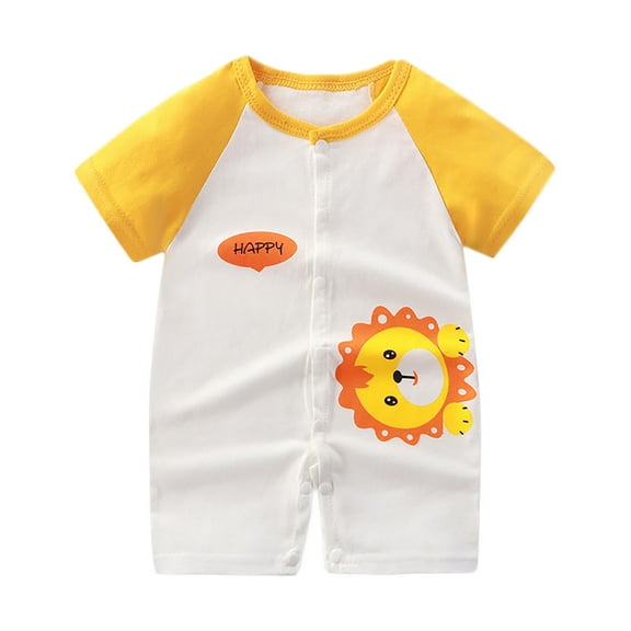 Bovxnpu Baby Girl Bodysuit, Infant Baby Cotton Bodysuits, Summer Baby Thin Romper Boys And Girls Baby Short-sleeved Cardigan Crawling Clothes 3 Months