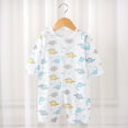 thumbnail image 1 of Bovxnpu Baby Girls' Bodysuits Lightweight Long Sleeve Graphic Baby Summer Front Open Sleepwear Bodysuit Summer Outfits, 1 of 4