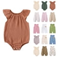thumbnail image 1 of Bovxnpu Baby Girls' Bodysuits Sleeveless Graphic Gauze Infant Bodysuit Summer Nightgown Lightweight Bodysuit Summer Outfits, 1 of 6