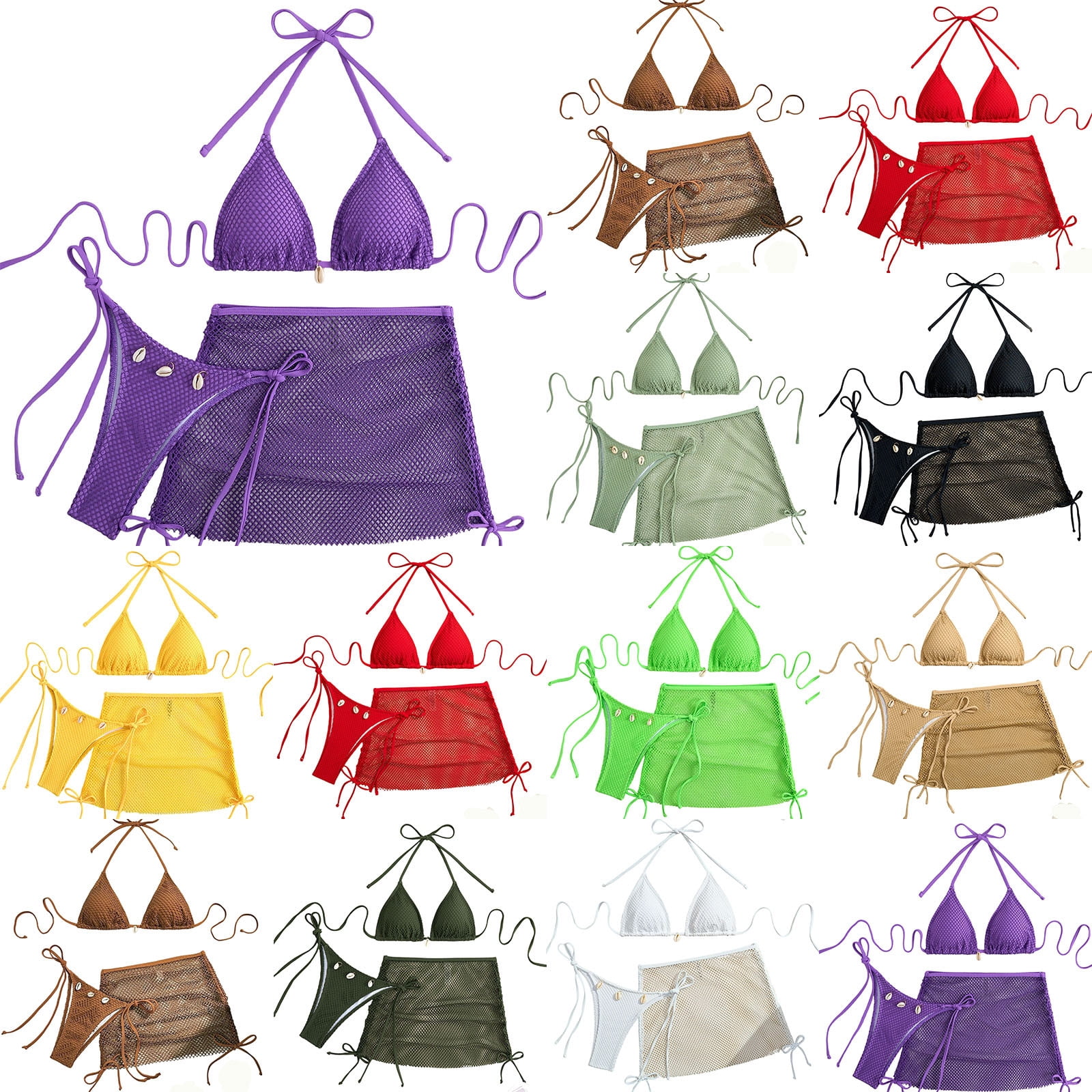 Print 3 piece Bikini Set main image 1