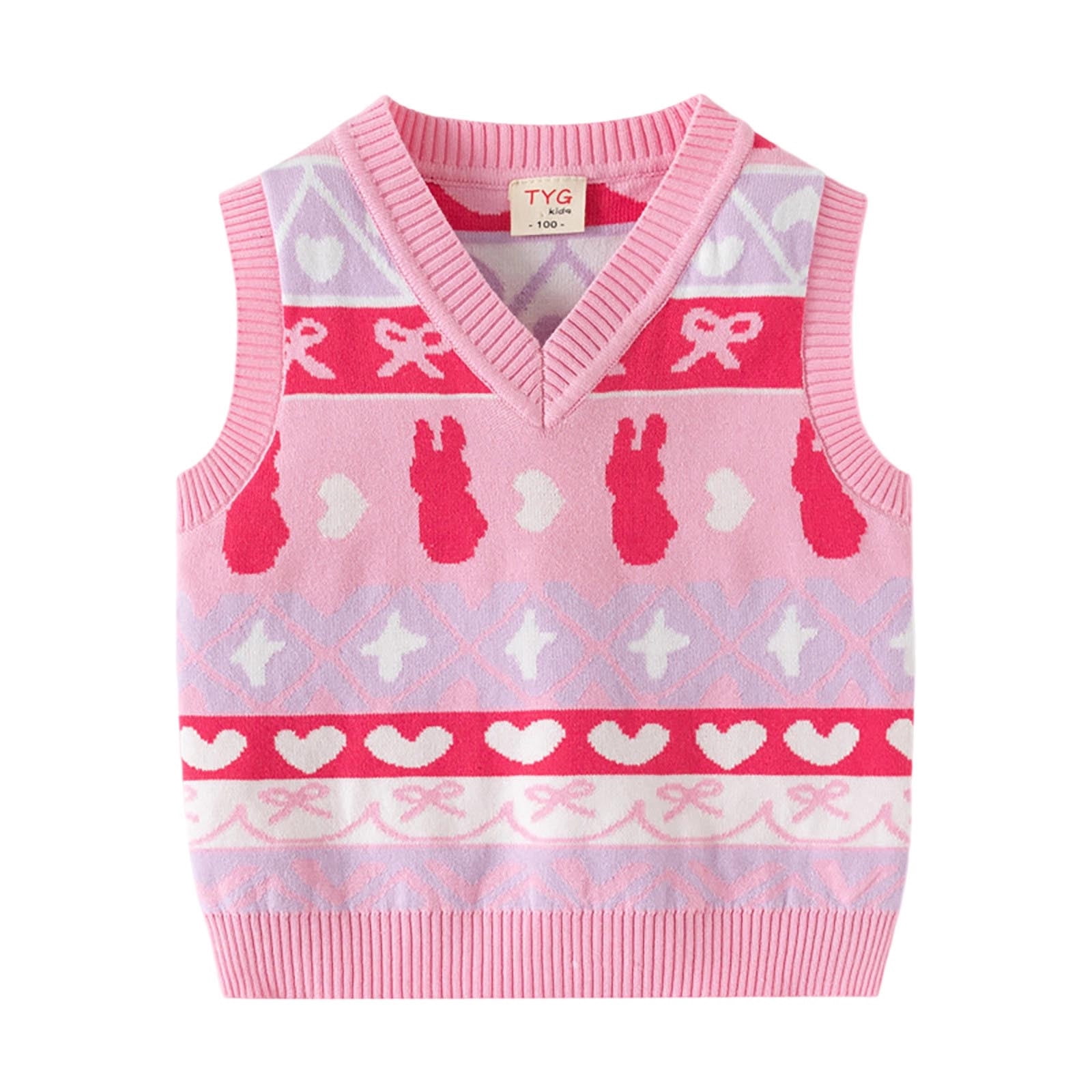 Bovxnpu Boys Classic Knitted Sweater Vests Knit Vests Crew Neck Double ...