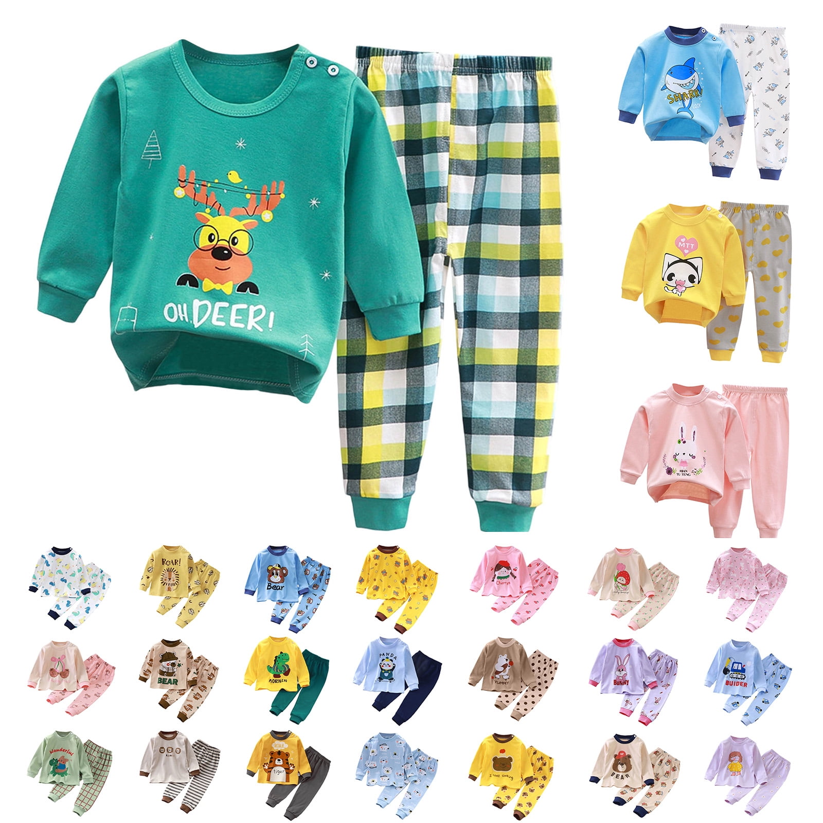 Vrtige Women's 2-Piece Pajama Set – Long Sleeve Crewneck Top & Pants With Pockets | Soft Sleepwear & Loungewear
