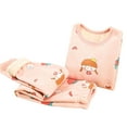 thumbnail image 1 of Bovxnpu Boys Girls 2 Piece Pajamas Set, Girls Thermal Underwear Set Long Johns Fleece Lined Kids Base Layer Top Bottom Soft Winter Toddler Thermals for Boys Girls Underwear, 1 of 3
