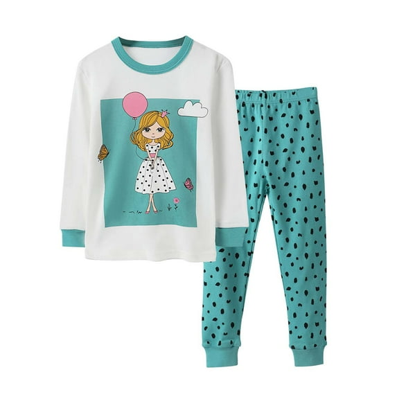 Bovxnpu Boys Girls 2 Piece Outfits Set, Toddler Cotton Sleepwear Thermal Underwear Set for Kids Girls Thermals Long Johns Underwear Long Sleeve Top and Pants Winter Clothes Set
