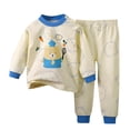 thumbnail image 1 of Bovxnpu Boys Girls Outfits Set 2 Piece Loungewear Set, Boys Long Sleeve Shirt and Pants Set for Toddlers Girls Fall Clothes Home Clothes 1-2 Years, 1 of 3