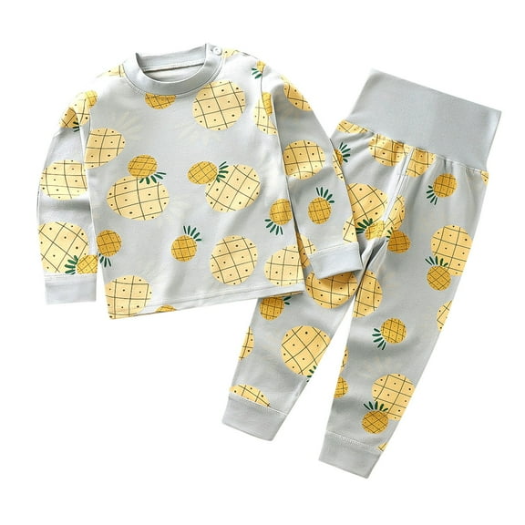 Bovxnpu Boys Girls Outfits Set 2 Piece Loungewear Set, Boys Long Sleeve Shirt and Pants Set for Toddlers Girls Fall Clothes Home Clothes 2 Years