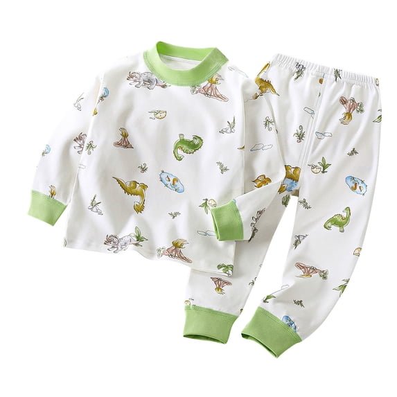 Bovxnpu Boys Girls Outfits Set 2 Piece Loungewear Set, Boys Long Sleeve Shirt and Pants Set for Toddlers Girls Fall Clothes Home Clothes 4 Years
