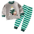 thumbnail image 1 of Bovxnpu Boys Girls Outfits Set 2 Piece Loungewear Set, Boys Long Sleeve Shirt and Pants Set for Toddlers Girls Fall Clothes Home Clothes 7 Years, 1 of 3