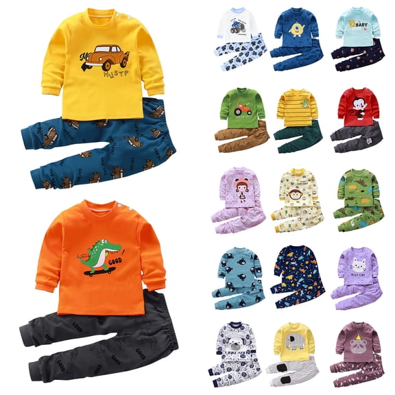 Bovxnpu Boys Girls Outfits Set 2 Piece Loungewear Set, Boys Pullover Sweatshirt and Jogger Pants Set for Toddlers Sweatshirt Set 1 Year