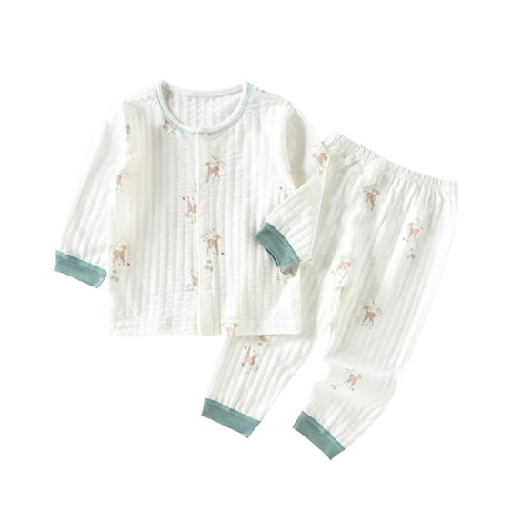 Bovxnpu Boys Girls Outfits Set 2 Piece Loungewear Set, Boys Short Long Shirt and Pants Set for Infants Newborn Girls Clothes 3 Months