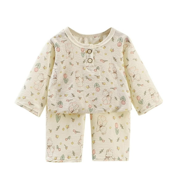 Bovxnpu Boys Girls Outfits Set 2 Piece Loungewear Set, Girl Long Sleeve Shirt and Pants Set for Toddlers Girls Fall Clothes Home Clothes 3 Years