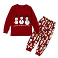 thumbnail image 1 of Bovxnpu Boys Girls Outfits Set 2 Piece Loungewear Set, Girls Long Sleeve Shirt and Pants Set for Toddlers Girls Fall Clothes Home Clothes Christmas Day 2 Years, 1 of 5