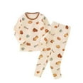 thumbnail image 1 of Bovxnpu Boys Girls Outfits Set 2 Piece Loungewear Set, Girls Long Sleeve Shirt and Pants Set for Toddlers Girls Fall Clothes Pajama Set Home Clothes 3 Years, 1 of 3