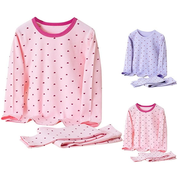 Bovxnpu Boys Girls Outfits Set 2 Piece Loungewear Set, Girls Long Sleeve Shirt and Pants Set Girls Fall Clothes Home Clothes Pajamas 5 Years