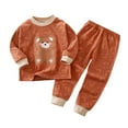 thumbnail image 1 of Bovxnpu Boys Girls Outfits Set 2 Piece Loungewear Set, Girls Long Sleeve Shirt and Pants Set for Toddlers Girls Fall Clothes Home Clothes 9 Months, 1 of 3