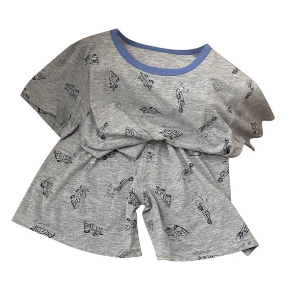 Bovxnpu Boys Girls Pajamas, Boys Summer Short Sets Sleepwear Clothes Sets, Boys And Girl Summer Fashion Cute Sleeveless Printed Waistcoat   Shorts Pajama Set 6 Years