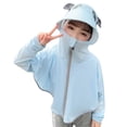 thumbnail image 1 of Bovxnpu Boys Girls Tops Lightweight Long Sleeve Zip Up Hoodie Jacket, Girls Thin Zip-Up Hoodie Sun Protection Jacket Hooded Shirt Pockets Running Outdoor Free Size, 1 of 8