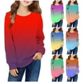 thumbnail image 1 of Bovxnpu Boys Girls Tops Long Sleeve Tees, Girls' Pull On Sweatshirt Kids Basic Crewneck T-Shirts Top Fall Tops Tees Casual Sports Tee 3 Years, 1 of 7