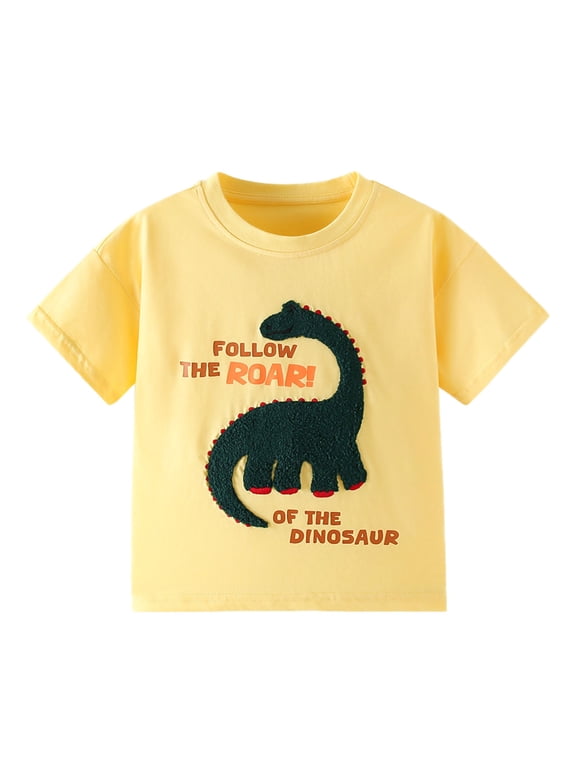 Boys Short Sleeve T Shirts Kids Summer Tops Solid Crew Neck Pullover T-Shirt Summer Kids Tees