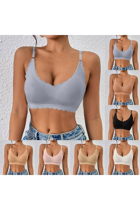 Bras for Women, Womens Push Up Everyday Bras Seamless Wireless Supportive Bra Sports Bra, Women's Solid Color Backless Seamless Push-Up Beautiful Back Underwear Everyday Bras