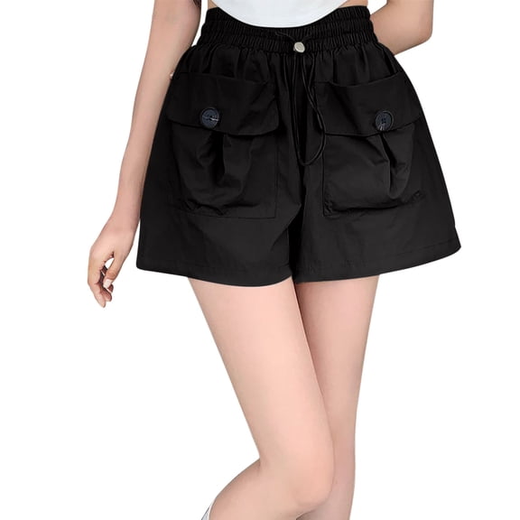 Bovxnpu Cargo Shorts for Womens Business Womens Dressy Casual Shorts Summer Womens Dress Shorts Women's Cargo Shorts High Waist Loose Casual Wide Leg Mid Pants Sweatpants