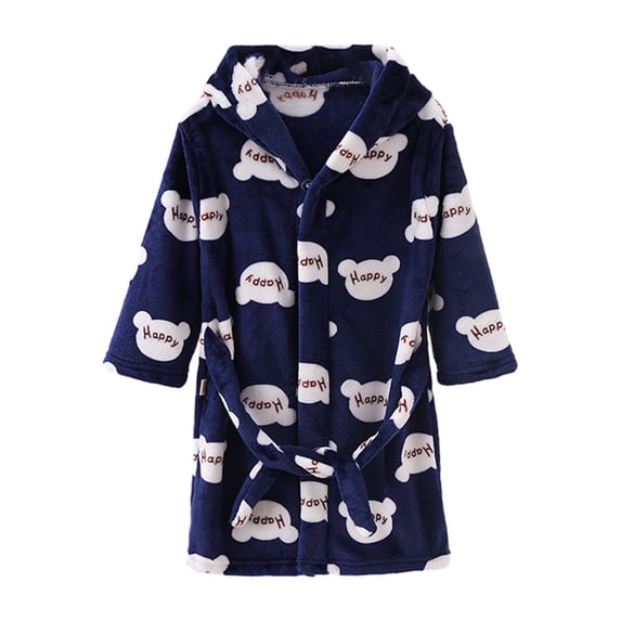 Bovxnpu Dress Flannel Dress Fleece Soft Warm Long Sleeve Dress Outfits (Girl's or Boy's)
