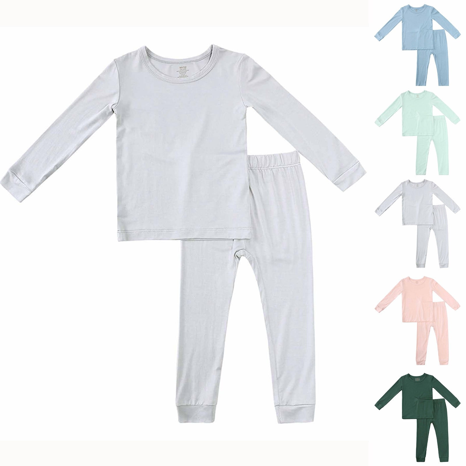 Bovxnpu Fall Winter Boys Girls Pajamas Set, Kids Toddler Basic Cotton ...