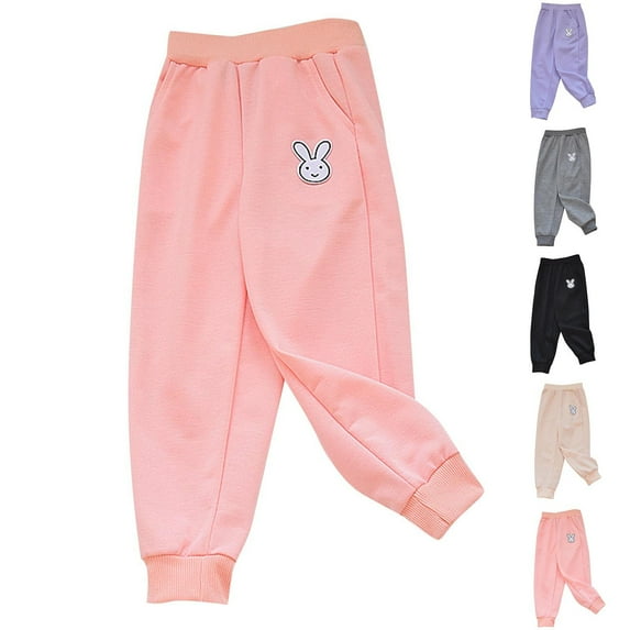 Bovxnpu Fall Winter Boys Girls Pants, Girls Cotton Sweatpants Jogger Pants Active Pants, Children's Sports Pants Sweatpants Leggings Fashionable Girls' Versatile Casual Pants