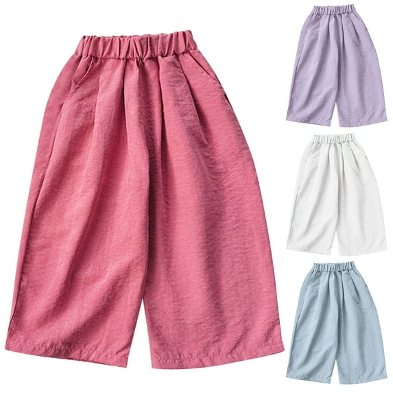 Bovxnpu Fall Winter Boys Girls Pants, Girls Wide Leg Pants Athletic Pants, Girls' Summer Casual Fashion Wide Leg Pants Casual Pants