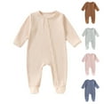 thumbnail image 1 of Bovxnpu Fall Winter Newborn Bodysuit, Infant Footed Pajamas Footie, Children's Long Sleeved Long Crawling Clothes born Jumpsuit With Foot Bag Foot Bag Fart Bag Crawling Clothes Long Crawling Clothes, 1 of 8