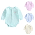 thumbnail image 1 of Bovxnpu Fall Winter Newborn Bodysuit, Infant Rompers, Bodysuit Long Sleeves Children's Clothes Cotton Pajamas Romper Crawling Clothes, 1 of 3
