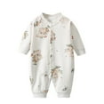 thumbnail image 1 of Bovxnpu Fall Winter Newborn Bodysuit, Infant Rompers, Clothes Long Sleeved Hoodie born Sleepwear Crawling Clothes Jumpsuit, 1 of 3