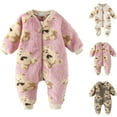 thumbnail image 1 of Bovxnpu Fall Winter Newborn Bodysuit, Infant Rompers, Clothes Thickened And Flannel For Male And Female Infants Winter Warm Crawling Clothes Teddy Bear Jumpsuit, 1 of 8