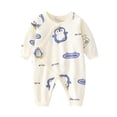 thumbnail image 1 of Bovxnpu Fall Winter Newborn Bodysuit, Infant Rompers, Spring Long Sleeved Polka Printed Bodysuit Bag And Bottom Coat, 1 of 3