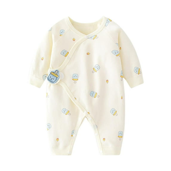 Bovxnpu Fall Winter Newborn Bodysuit, Infant Rompers, Spring Long Sleeved Polka Printed Bodysuit Bag And Bottom Coat