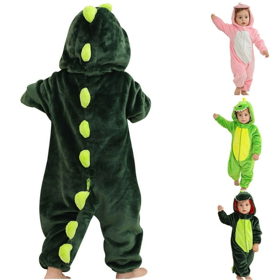 Bovxnpu Fall Winter Newborn Bodysuit, Infant Rompers, Toddler Boys Girls Cute Cosplay Romper Long Sleeve Hooded Jumpsuit Cute Flannel Clothes