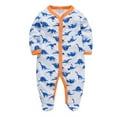 thumbnail image 1 of Bovxnpu Fall Winter Newborn Bodysuit, Infant Rompers, Toddler Girls Boys Short Sleeve Printed Color T-Shirt Round Neck Jumpsuit Romper, 1 of 2