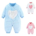 thumbnail image 1 of Bovxnpu Fall Winter Newborn Bodysuit, Infant Rompers, Toddler Kids Boys And Girls Solid Color Cute Long Sleeve Romper Jumpsuits, 1 of 5