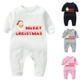 thumbnail image 1 of Bovxnpu Fall Winter Newborn Bodysuit, Infant Rompers, Toddler Kids Girls Boys Long Sleeve Christmas Printing T-Shirt Jumpsuit Romper, 1 of 4