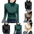 thumbnail image 1 of Bovxnpu Fall Winter Plus Size Tops for Women, Womens Long Sleeve Shirt Tops Loose Casual Fall Thick T Shirts Winter Outs Trendy Clothes, 1 of 4
