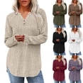 thumbnail image 1 of Bovxnpu Fall Winter Plus Size Tops for Women, Womens Long Sleeve Shirt Tops Loose Casual Fall Thick T Shirts Winter Outs Trendy Clothes, 1 of 8
