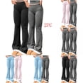 thumbnail image 1 of Bovxnpu Fall Womens Pants Plus Size, 2PC Womens Leggings Flared Pants Casual Sports Pants Spring Fall Clothes S, 1 of 7