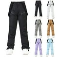 thumbnail image 1 of Bovxnpu Fall Womens Pants Plus Size, Women Ski Pants Large Warm Windproof Strap Pants Ski Pants Pants XXL, 1 of 6