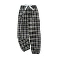 thumbnail image 1 of Bovxnpu Fall Womens Pants Plus Size, Women's Pajama Pants Drawstring Plaid Casual Elastic Waisted Loose Sleepwear Pants Home Pants Sports Wearing Outside Pant Free Size, 1 of 3