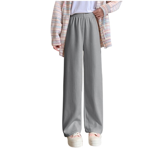 Bovxnpu Fall Womens Pants Plus Size, Womens Baggy Wide Leg Pants Loose Casual Pants Flowy Pants With Pocket Spring Fall Clothes XXL