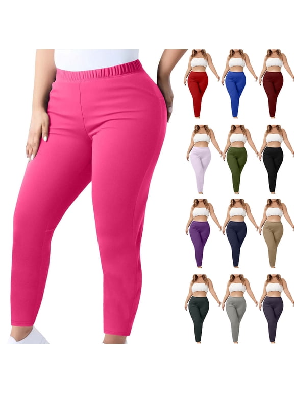 Fall Womens Pants Plus Size, Womens Leggings Plus Size Yogo Pants Athletic Pants Elastic Waist Activewear Long Pants XXXXL